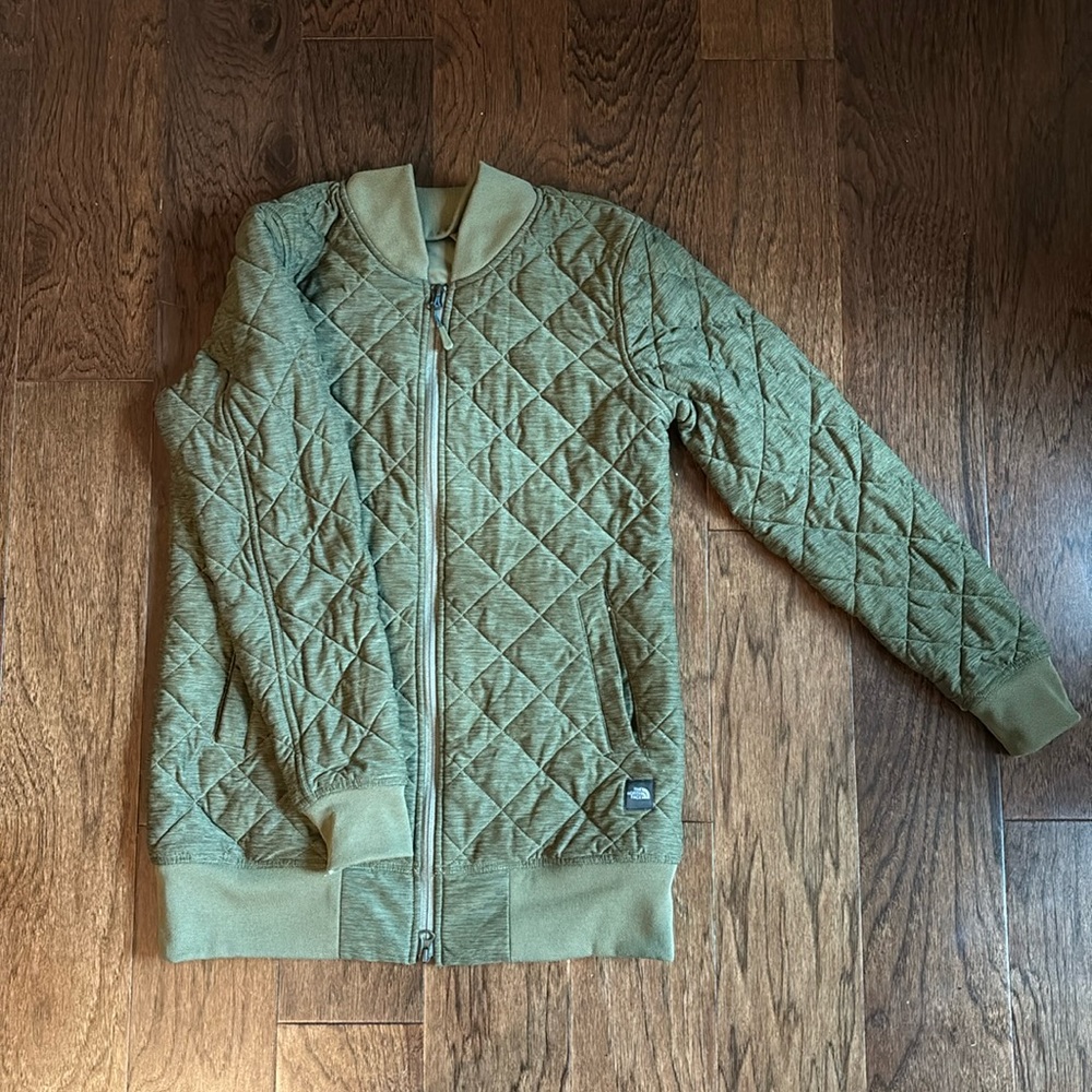 North Face Quilted Zip Up Jacket